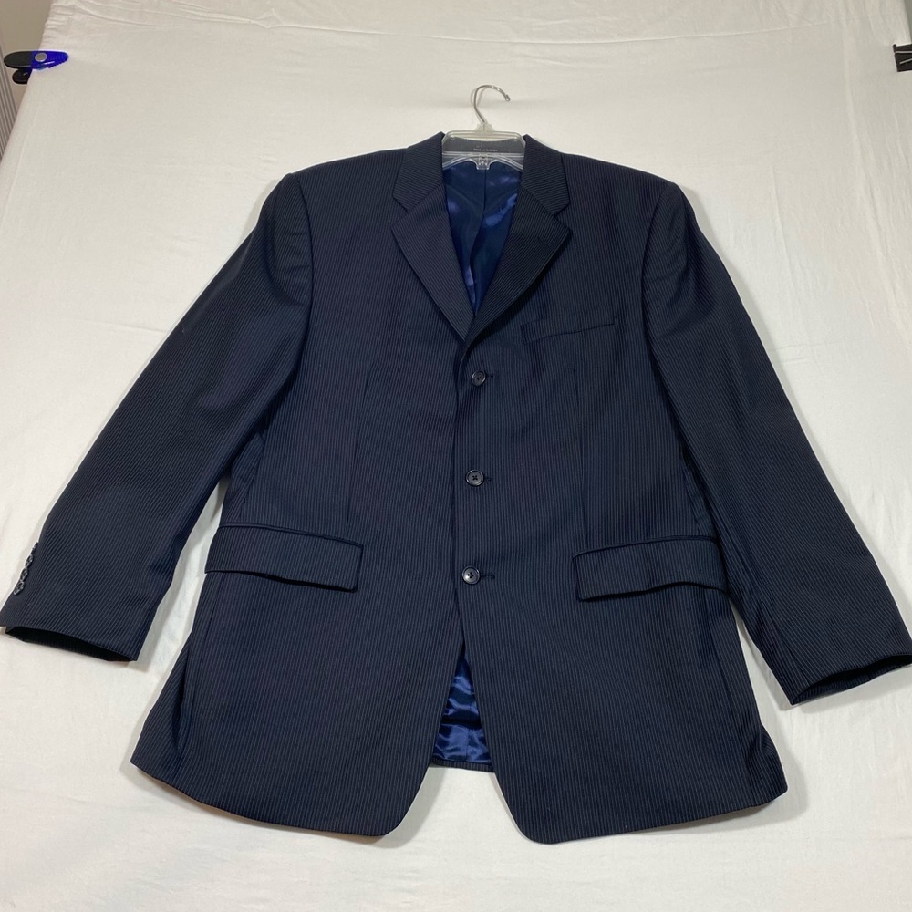 Calvin Klein Pinstripe Wool Blazer Sports Jacket Suit Jacket 40R Men’s N…